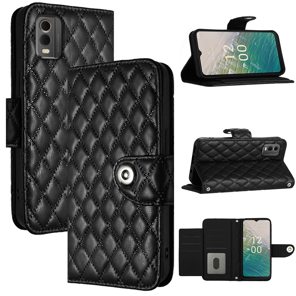 YB Imprinting Series-8 for Nokia C32 Case Wallet Leather Phone Cover Imprinted Rhombus YB Imprinting Series-8 for Nokia C32 Case Wallet Leather Phone Cover Imprinted Rhombus